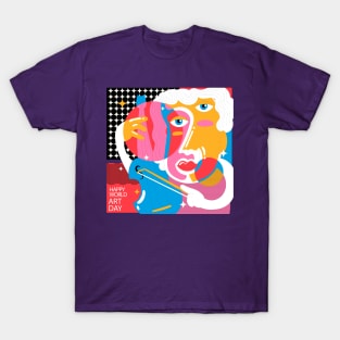 World Art Day Violin T-Shirt